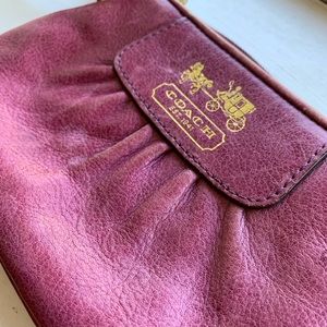 Coach pink/purple coin purse, mini clutch. Vintage